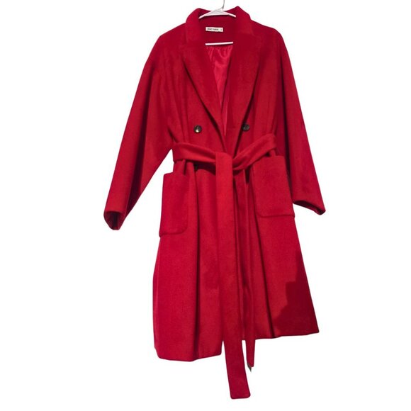 Women's Red Pea Coat Jacket Size XL Womens Extra Large Grace Karin - Picture 1 of 7